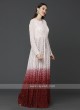 Designer Off-white & Maroon Color Palazzo Suit